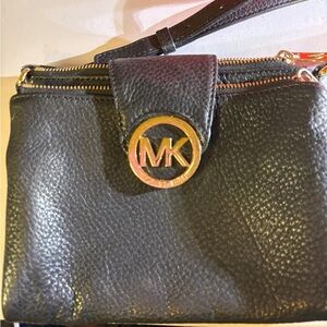 Michael Kors Black Leather Crossbody Bag